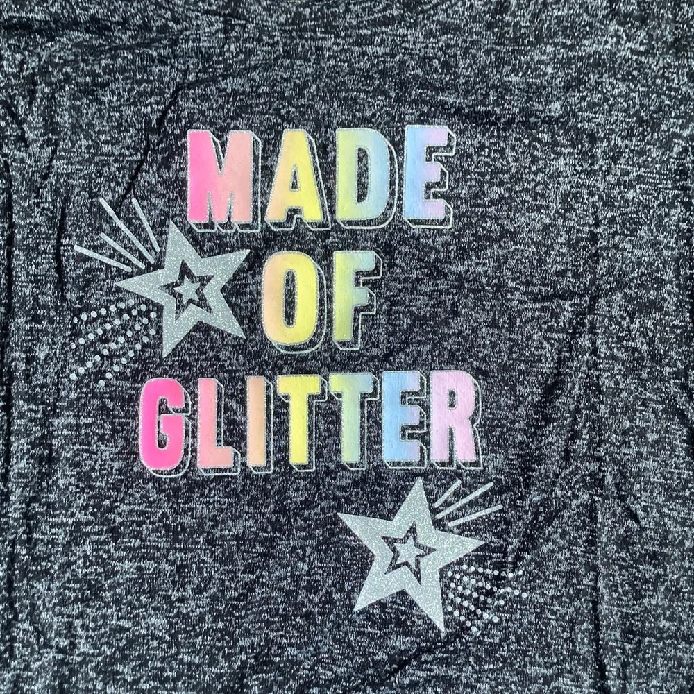 SO top Made of glitter cozy graphic long sleeve shirt casual XXL girls